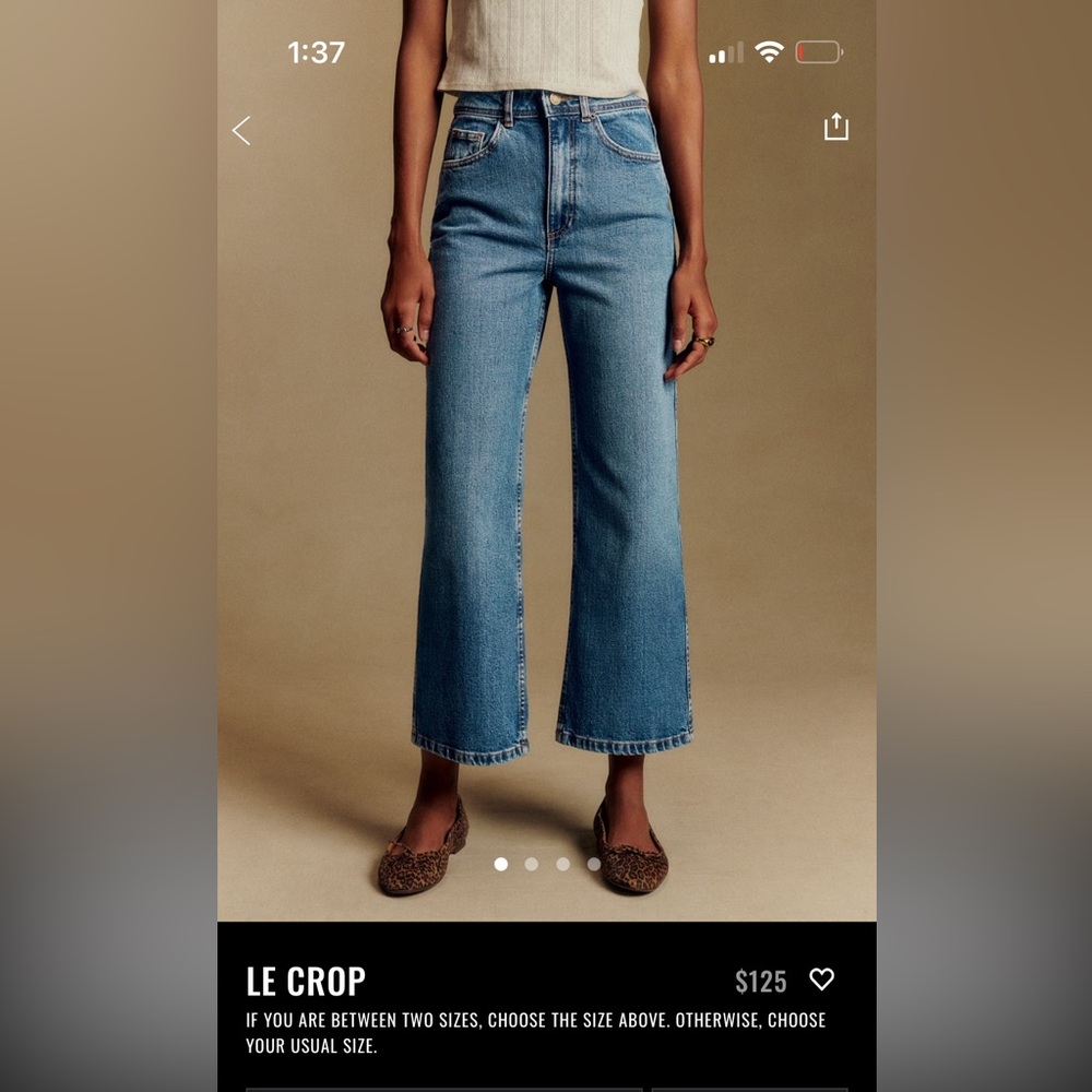 Sézane Le Crop Denim
